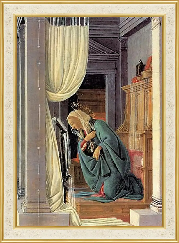 Картина в раме - The Annunciation detail. Сандро Боттичелли