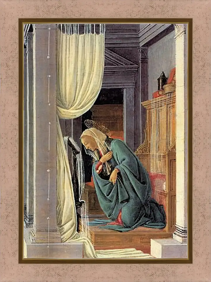 Картина в раме - The Annunciation detail. Сандро Боттичелли