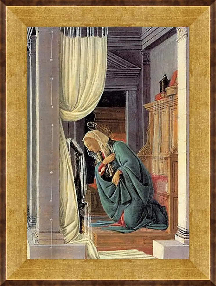 Картина в раме - The Annunciation detail. Сандро Боттичелли