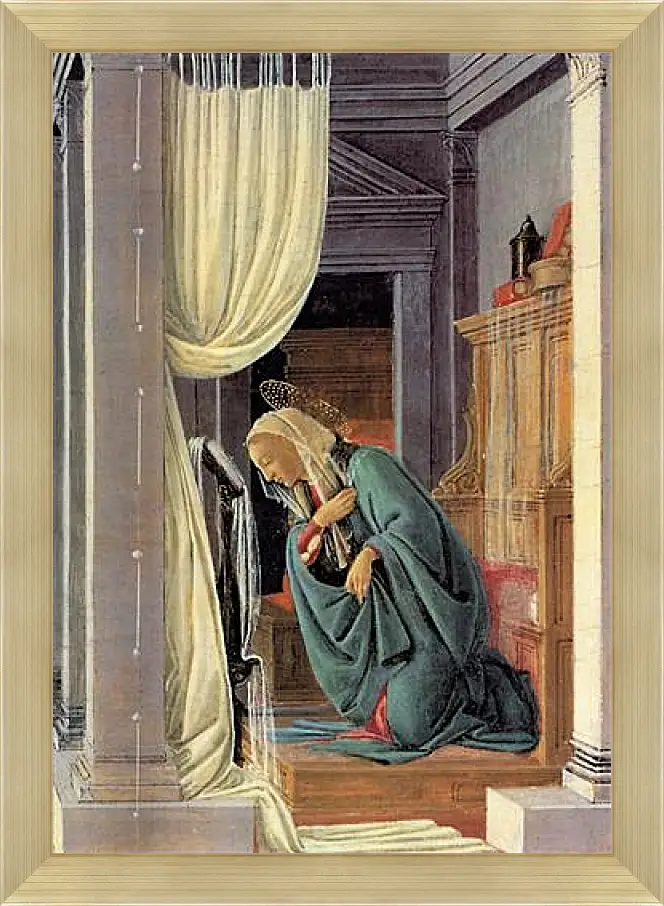 Картина в раме - The Annunciation detail. Сандро Боттичелли