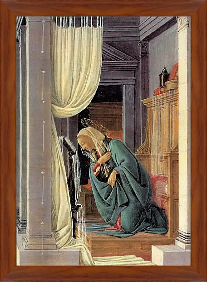 Картина в раме - The Annunciation detail. Сандро Боттичелли