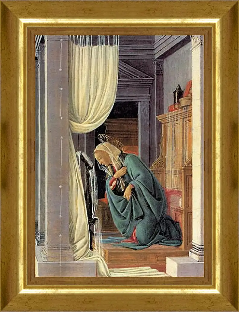 Картина в раме - The Annunciation detail. Сандро Боттичелли