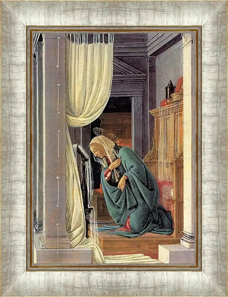 Картина в раме - The Annunciation detail. Сандро Боттичелли