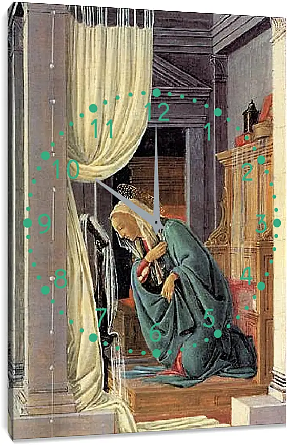 Часы картина - The Annunciation detail. Сандро Боттичелли