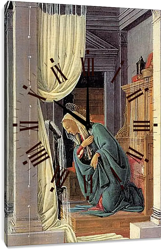 Часы картина - The Annunciation detail. Сандро Боттичелли