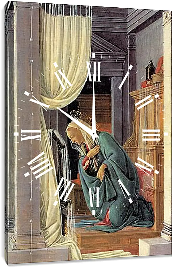 Часы картина - The Annunciation detail. Сандро Боттичелли