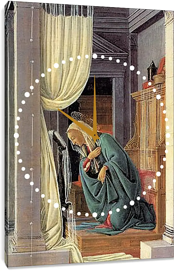 Часы картина - The Annunciation detail. Сандро Боттичелли