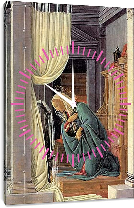 Часы картина - The Annunciation detail. Сандро Боттичелли