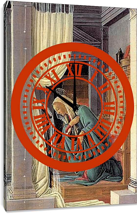 Часы картина - The Annunciation detail. Сандро Боттичелли