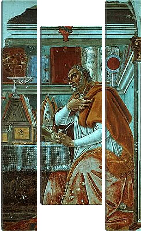 Модульная картина - St. Augustinus in prayer (2) Сандро Боттичелли