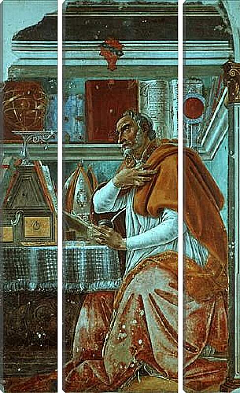 Модульная картина - St. Augustinus in prayer (2) Сандро Боттичелли