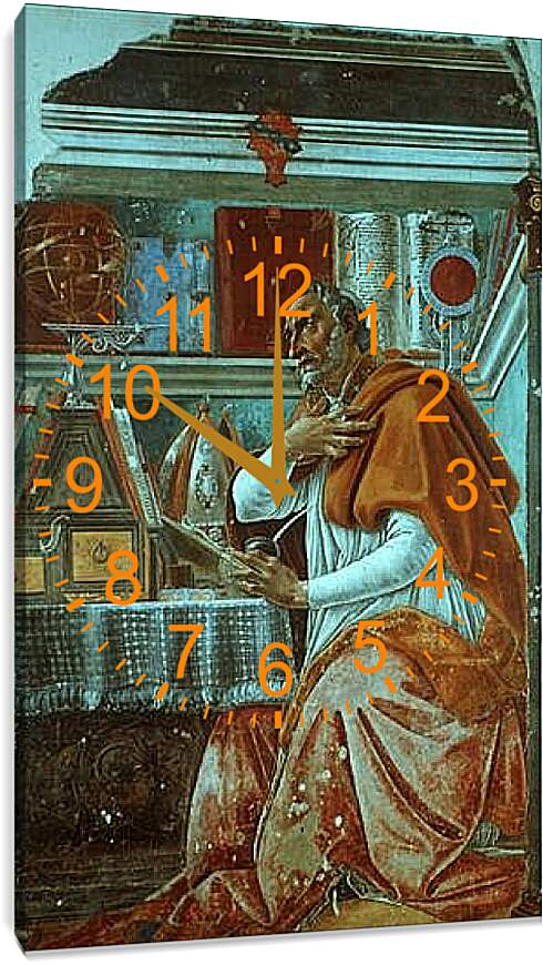 Часы картина - St. Augustinus in prayer (2) Сандро Боттичелли