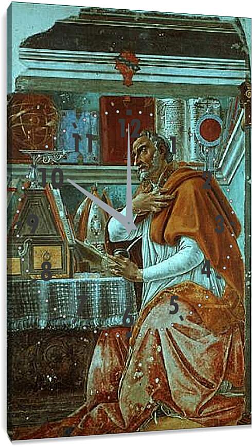 Часы картина - St. Augustinus in prayer (2) Сандро Боттичелли