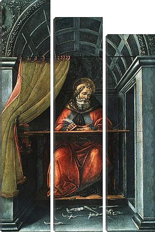 Модульная картина - St. Augustinus in  prayer. Сандро Боттичелли