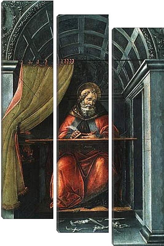 Модульная картина - St. Augustinus in  prayer. Сандро Боттичелли