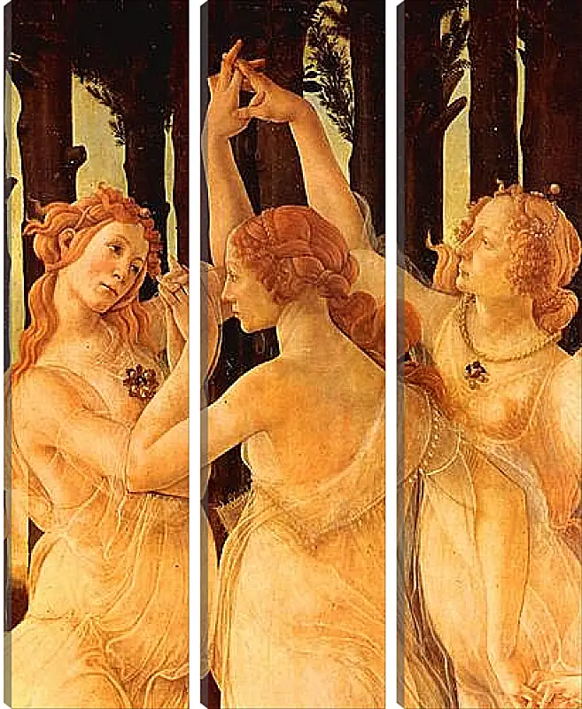 Модульная картина - Spring Primavera (detail Three Graces) Сандро Боттичелли