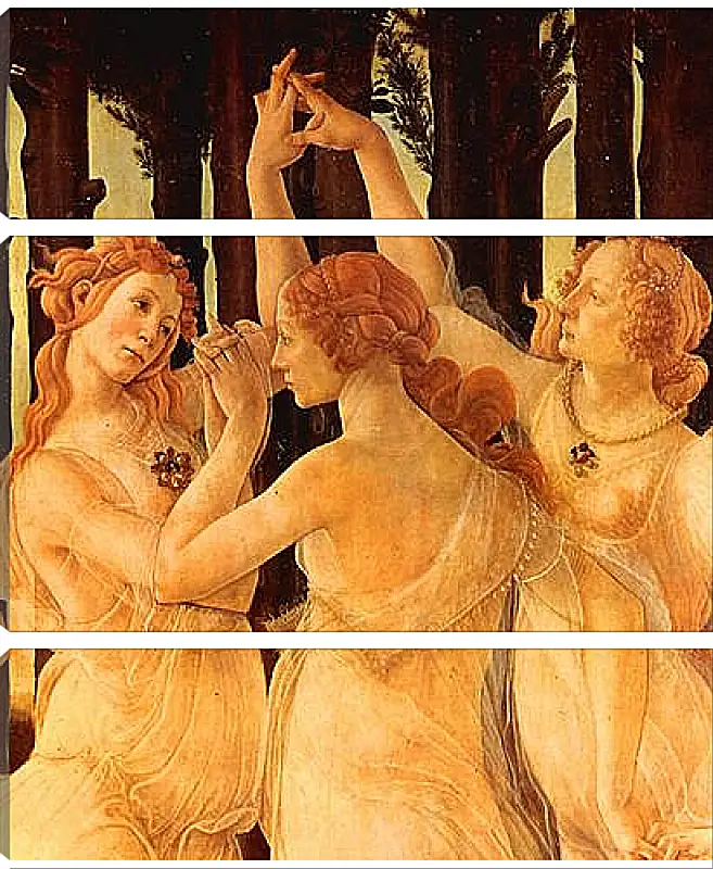 Модульная картина - Spring Primavera (detail Three Graces) Сандро Боттичелли