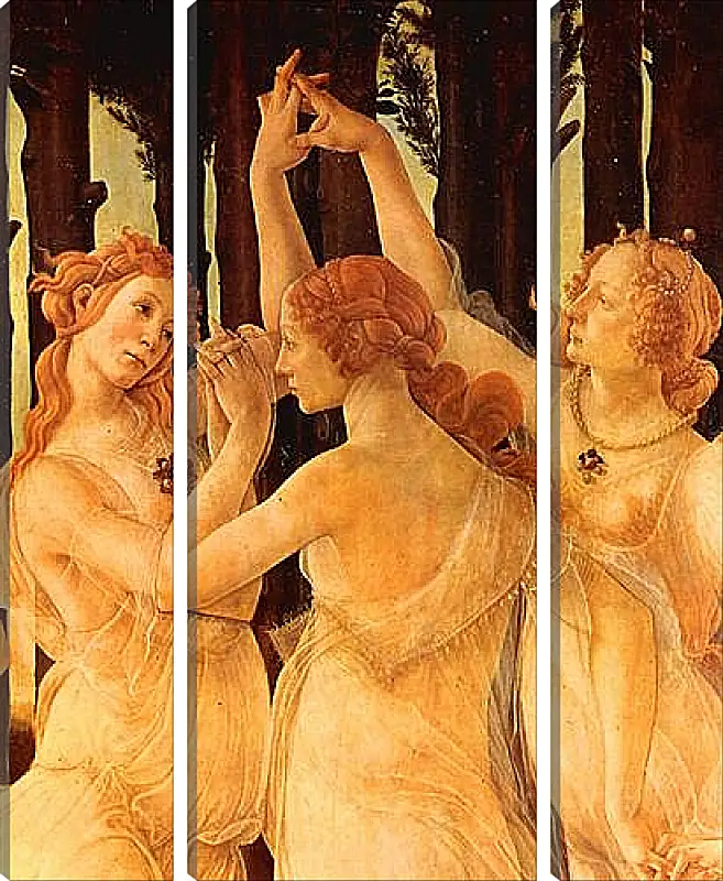 Модульная картина - Spring Primavera (detail Three Graces) Сандро Боттичелли