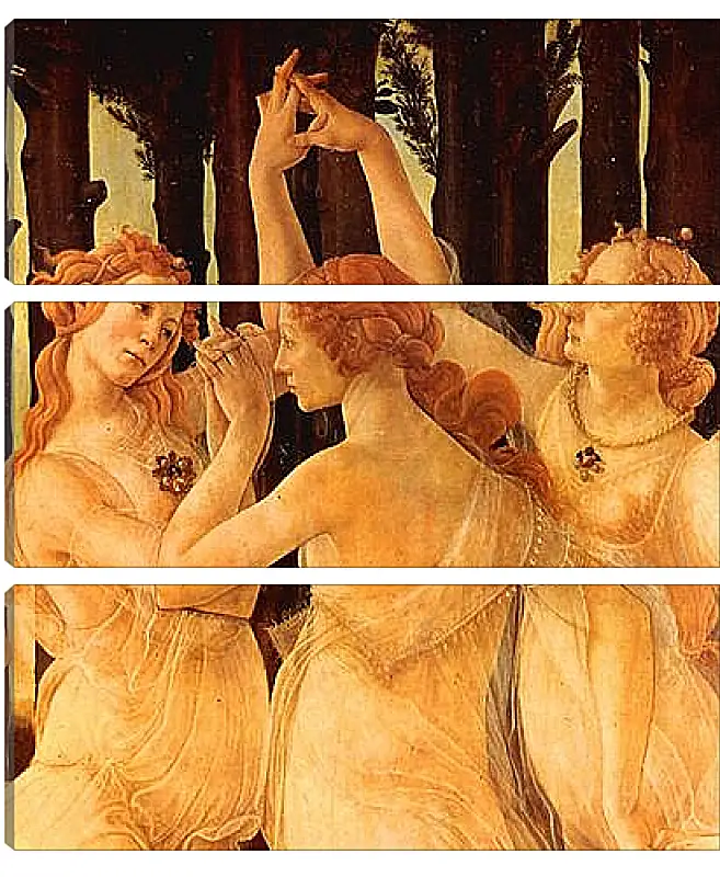 Модульная картина - Spring Primavera (detail Three Graces) Сандро Боттичелли