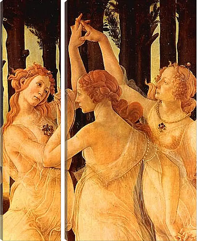 Модульная картина - Spring Primavera (detail Three Graces) Сандро Боттичелли