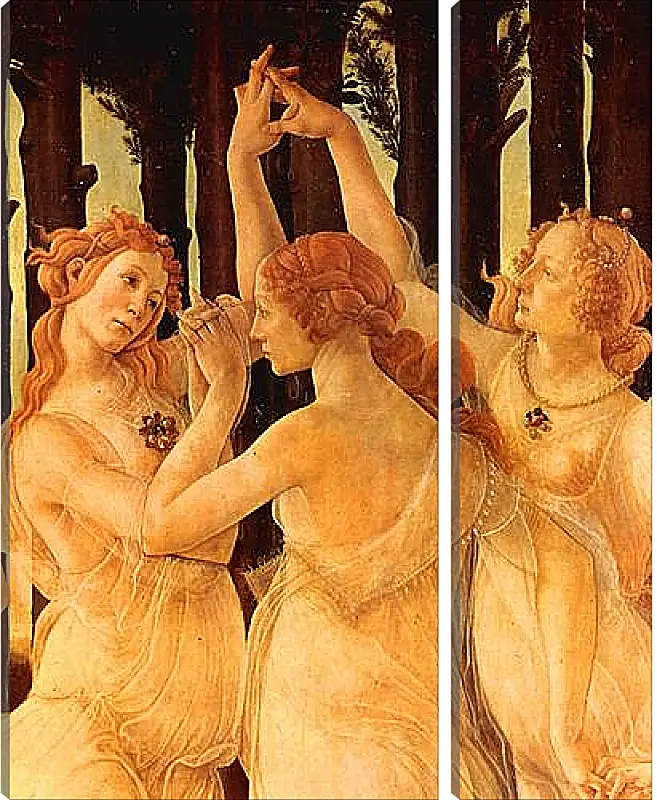 Модульная картина - Spring Primavera (detail Three Graces) Сандро Боттичелли