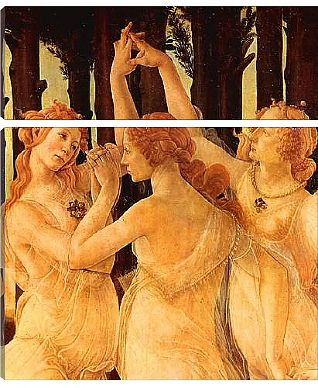 Модульная картина - Spring Primavera (detail Three Graces) Сандро Боттичелли