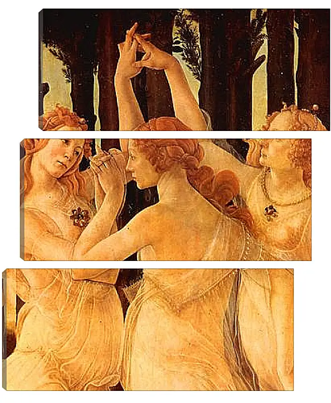 Модульная картина - Spring Primavera (detail Three Graces) Сандро Боттичелли