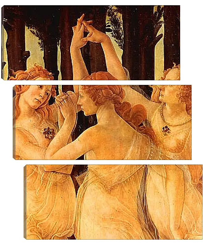 Модульная картина - Spring Primavera (detail Three Graces) Сандро Боттичелли