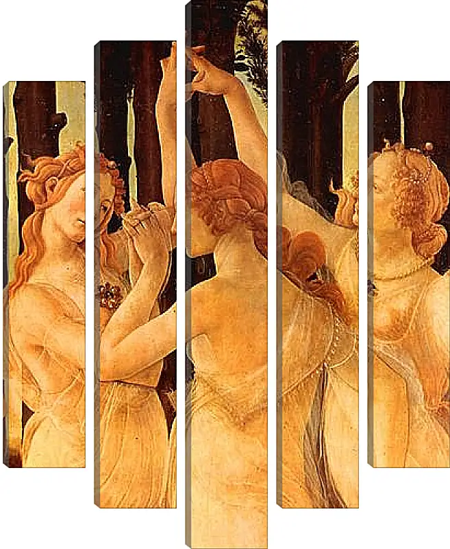 Модульная картина - Spring Primavera (detail Three Graces) Сандро Боттичелли