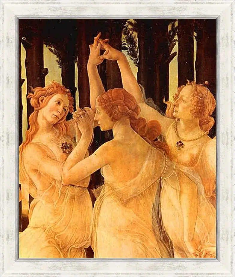 Картина в раме - Spring Primavera (detail Three Graces) Сандро Боттичелли