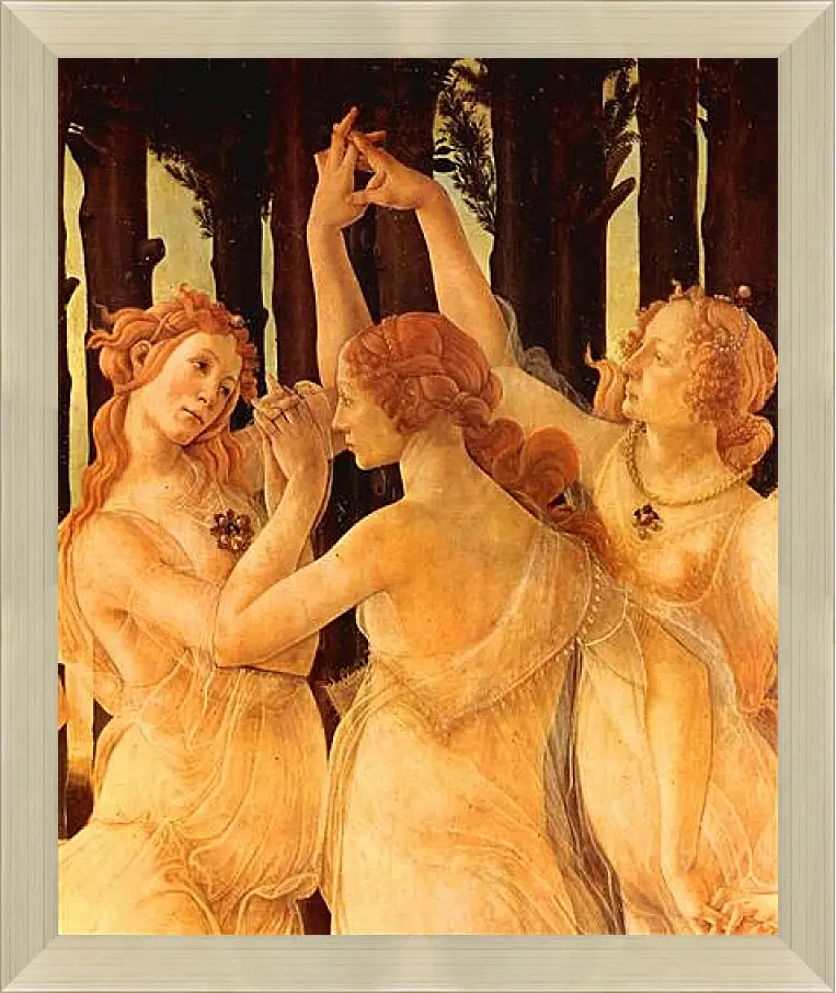 Картина в раме - Spring Primavera (detail Three Graces) Сандро Боттичелли