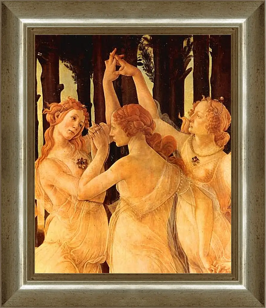 Картина в раме - Spring Primavera (detail Three Graces) Сандро Боттичелли