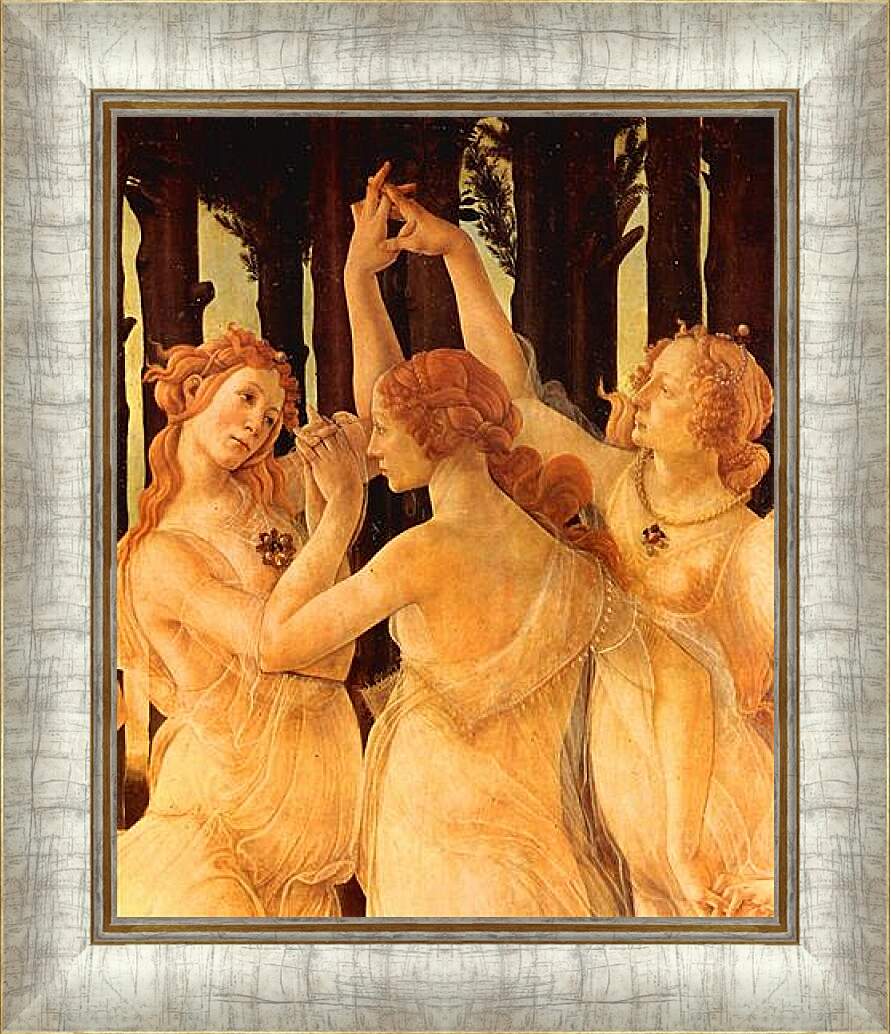 Картина в раме - Spring Primavera (detail Three Graces) Сандро Боттичелли