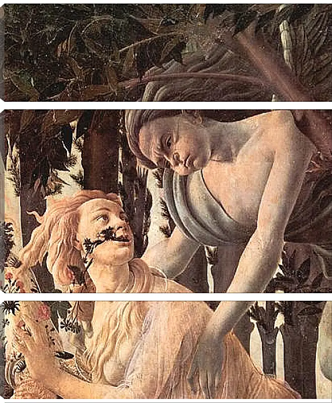 Модульная картина - Spring Primavera (detail Nymphe Chloris becomes from zephir, which God of the wind pursues)Сандро Боттичелли