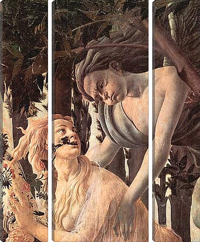 Модульная картина - Spring Primavera (detail Nymphe Chloris becomes from zephir, which God of the wind pursues)Сандро Боттичелли