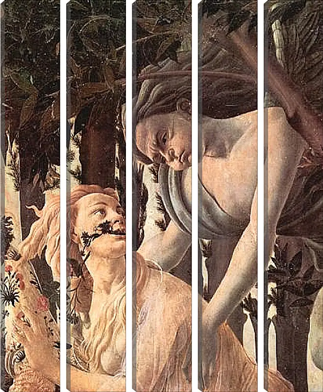 Модульная картина - Spring Primavera (detail Nymphe Chloris becomes from zephir, which God of the wind pursues)Сандро Боттичелли