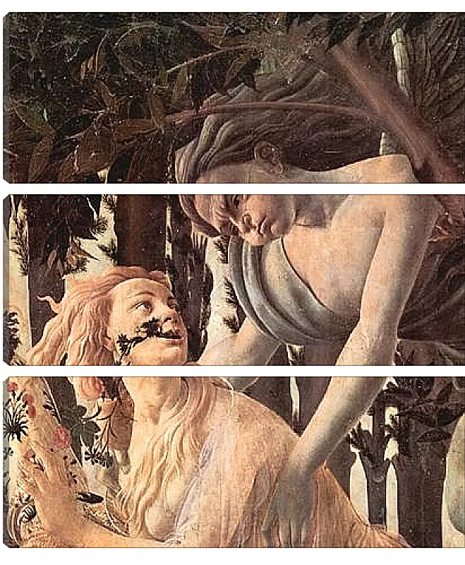 Модульная картина - Spring Primavera (detail Nymphe Chloris becomes from zephir, which God of the wind pursues)Сандро Боттичелли