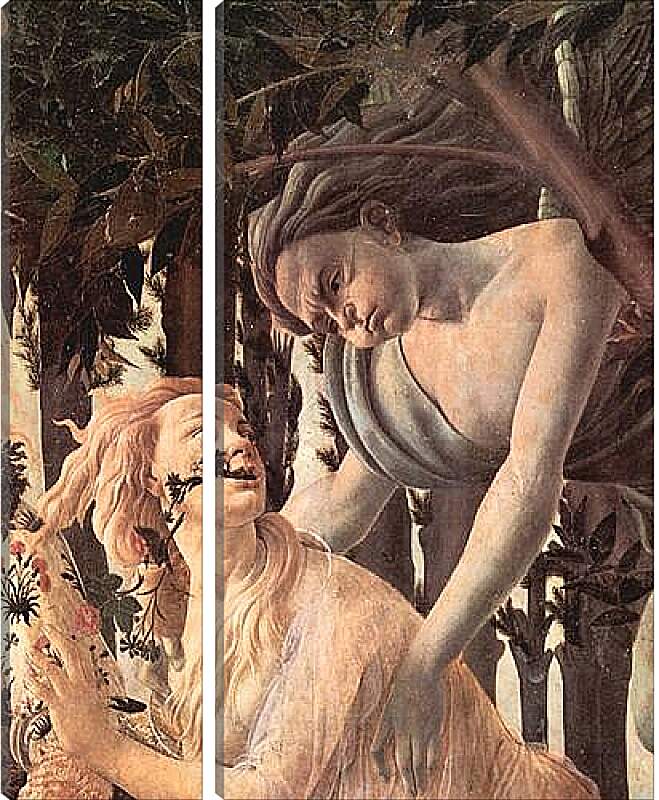 Модульная картина - Spring Primavera (detail Nymphe Chloris becomes from zephir, which God of the wind pursues)Сандро Боттичелли