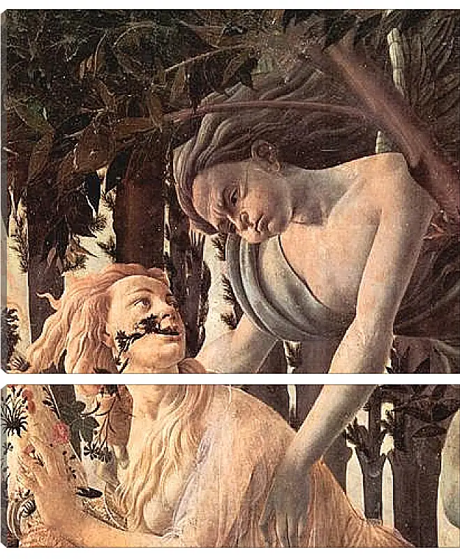 Модульная картина - Spring Primavera (detail Nymphe Chloris becomes from zephir, which God of the wind pursues)Сандро Боттичелли