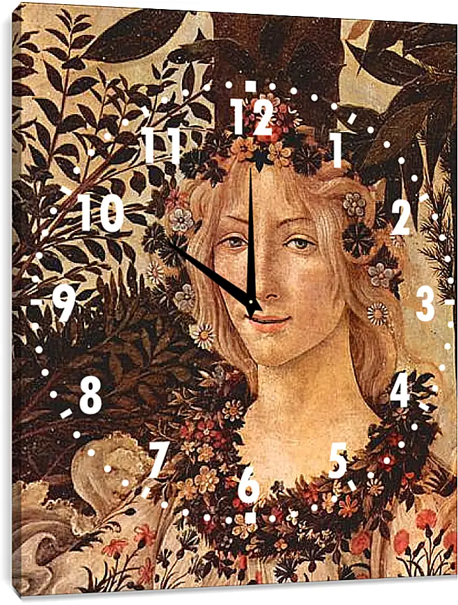 Часы картина - Spring Primavera (detail Flora) Сандро Боттичелли