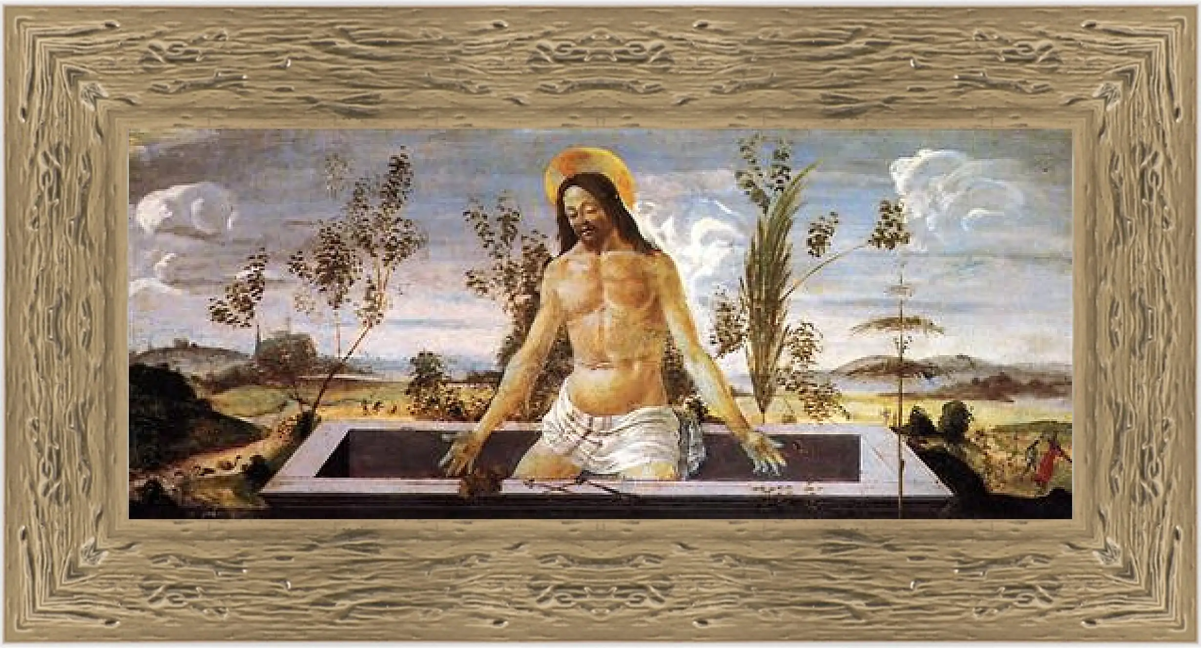 Картина в раме - Predella table of the San Barnaba Altar (4) Сандро Боттичелли