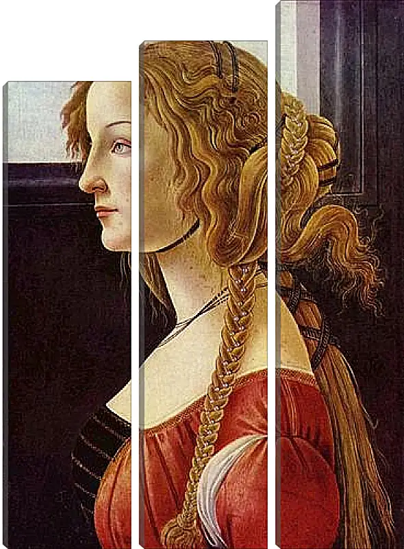 Модульная картина - Portrait of the Simonetta Vespucci. Сандро Боттичелли