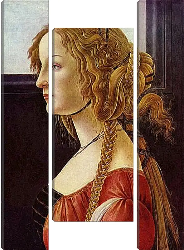 Модульная картина - Portrait of the Simonetta Vespucci. Сандро Боттичелли