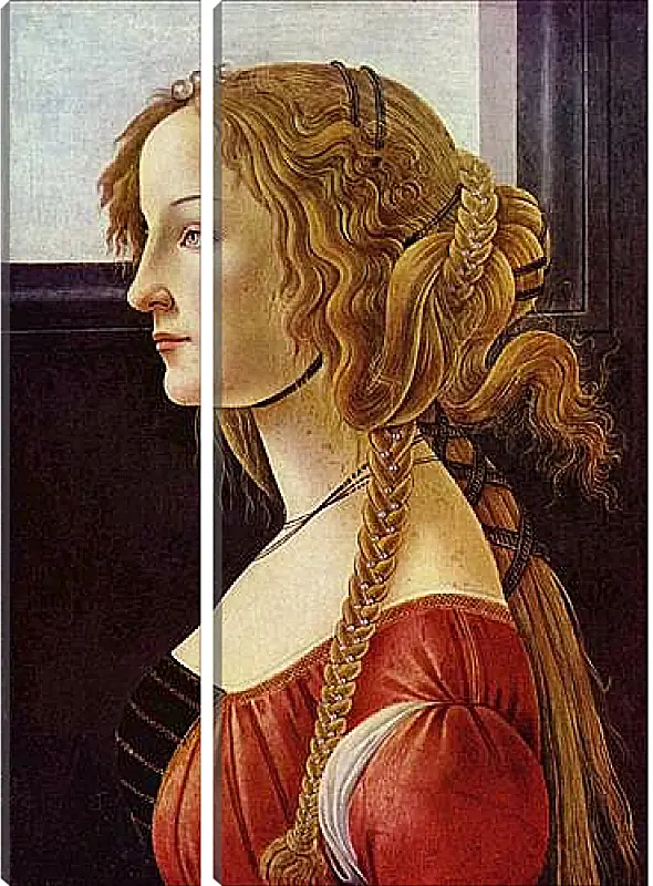 Модульная картина - Portrait of the Simonetta Vespucci. Сандро Боттичелли