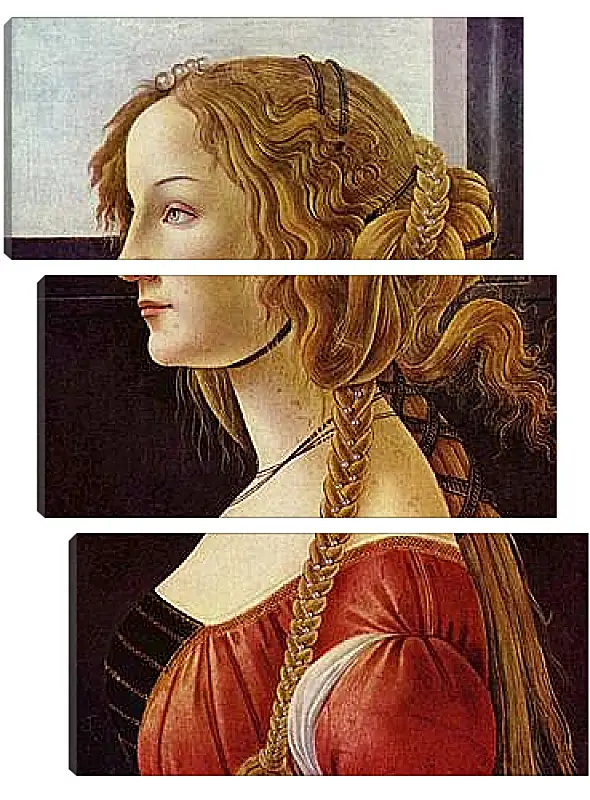 Модульная картина - Portrait of the Simonetta Vespucci. Сандро Боттичелли