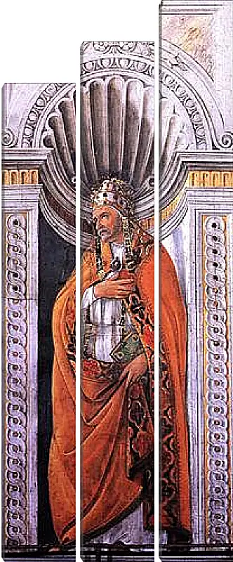 Модульная картина - Portrait of the pope, Staint Sixtus II. Сандро Боттичелли