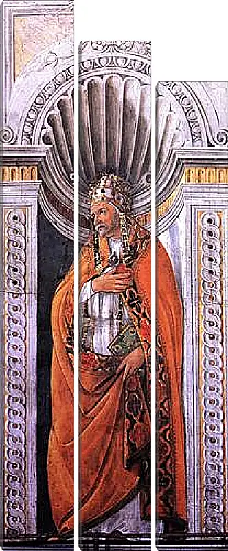 Модульная картина - Portrait of the pope, Staint Sixtus II. Сандро Боттичелли