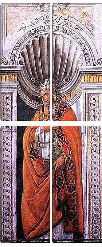 Модульная картина - Portrait of the pope, Staint Sixtus II. Сандро Боттичелли