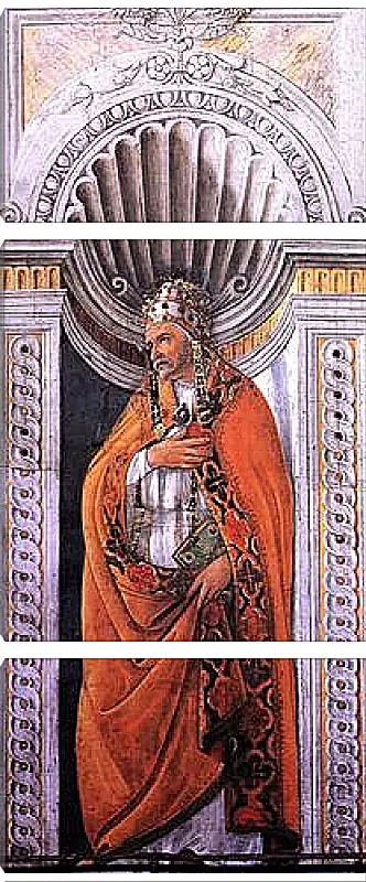 Модульная картина - Portrait of the pope, Staint Sixtus II. Сандро Боттичелли