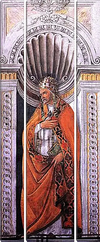 Модульная картина - Portrait of the pope, Staint Sixtus II. Сандро Боттичелли